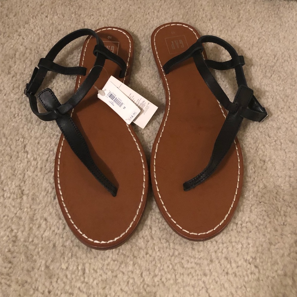Black strap sandals